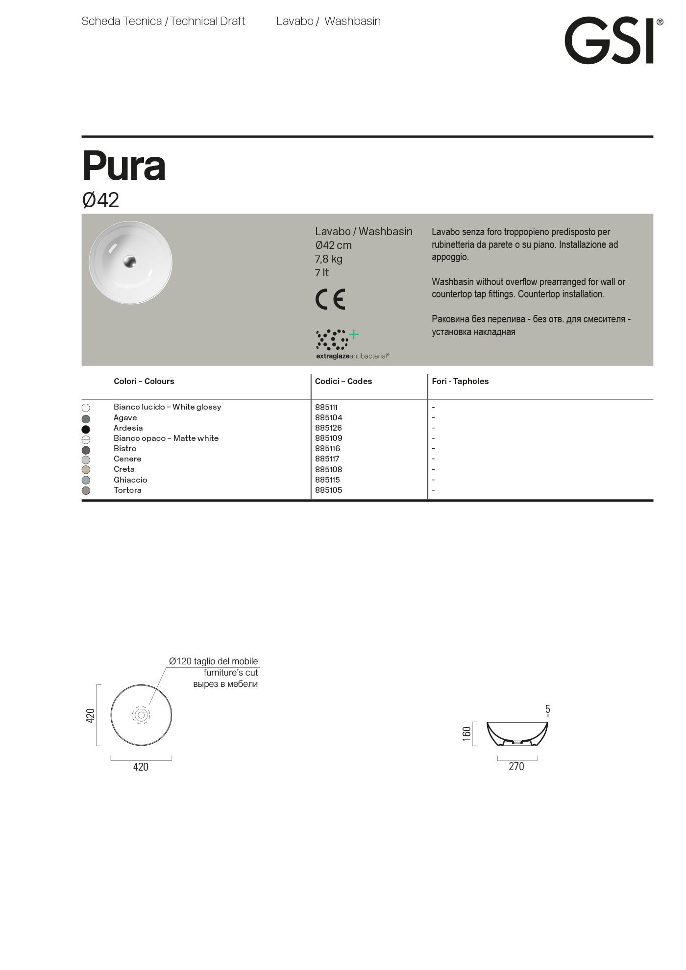 Раковина Pura Ø42 — изображение 5